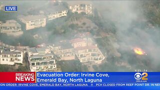 Evacuations Ordered As Massive Brush Fire Sparks In Laguna Beach Amid Strong Santa Ana Winds