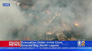 Evacuations Ordered As Massive Brush Fire Sparks In Laguna Beach Amid Strong Santa Ana Winds