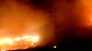 Laguna Beach Wildfire: Raw early morning helicopter video of Laguna Beach wildfire