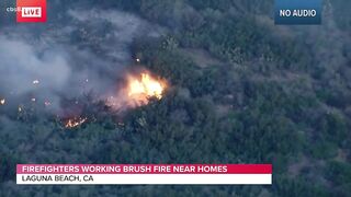 Laguna Beach brush fire burning, evacuation orders and warnings Issued