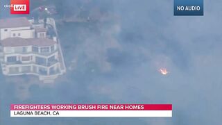 Laguna Beach brush fire burning, evacuation orders and warnings Issued