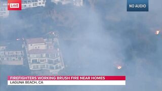 Laguna Beach brush fire burning, evacuation orders and warnings Issued