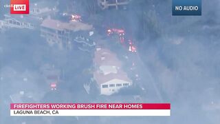 Laguna Beach brush fire burning, evacuation orders and warnings Issued