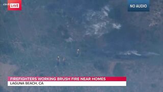 Laguna Beach brush fire burning, evacuation orders and warnings Issued