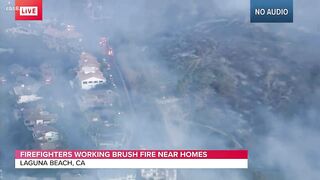 Laguna Beach brush fire burning, evacuation orders and warnings Issued