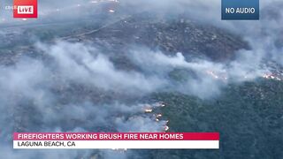 Laguna Beach brush fire burning, evacuation orders and warnings Issued