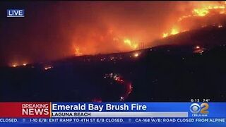 Residents Evacuate As Emerald Bay Fire Burns In Laguna Beach