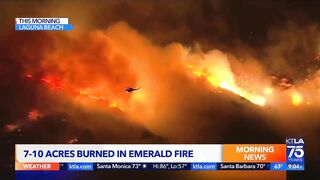 Evacuations remain as brush fire burns near Laguna Beach