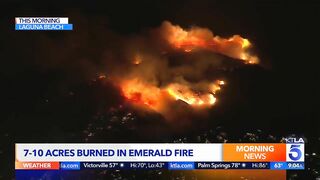 Evacuations remain as brush fire burns near Laguna Beach