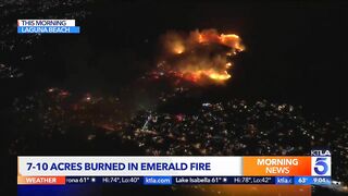 Evacuations remain as brush fire burns near Laguna Beach