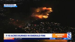 Evacuations remain as brush fire burns near Laguna Beach