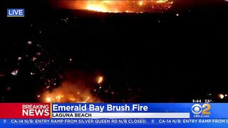 Large Brush Fire Erupts In Laguna Beach