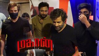 Chiyaan Vikram & Dhruv Vikram at Mahaan movie Celebrity Show | Mahaan Premiere Show | Mahaan Review