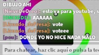 Noobs peleando en roblox por un dibujo XD