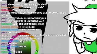 Noobs peleando en roblox por un dibujo XD