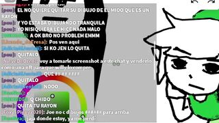 Noobs peleando en roblox por un dibujo XD