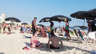 ???????? Hot Summer in Rio de Janeiro City - Brazil ☀️????️ Gorgeous Leblon Beach Walk Tour 4K