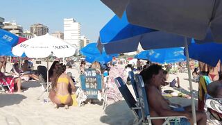 ???????? Hot Summer in Rio de Janeiro City - Brazil ☀️????️ Gorgeous Leblon Beach Walk Tour 4K