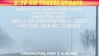 BLIZZARD WARNING: 8:30 AM Travel Update