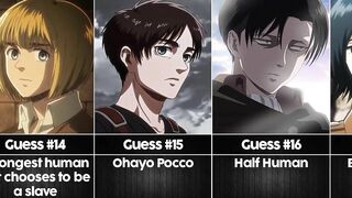 Guess the Attack on Titan Character from a bad description I Anime Senpai Comparisons