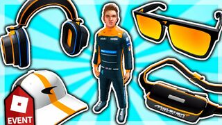 How to get ALL ITEMS in the MCLAREN F1 RACING EXPERIENCE!! (Roblox McLaren Event)