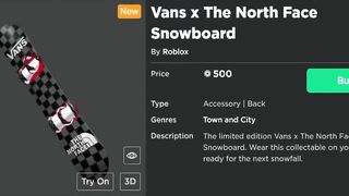 HOW TO BUY ALL THE VANS X THE NORTH FACE LIMITED ACCESSORIES! (ROBLOX)