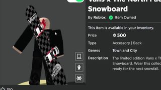 HOW TO BUY ALL THE VANS X THE NORTH FACE LIMITED ACCESSORIES! (ROBLOX)