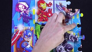 SUPER HERO ANIME PUZZLES Capitan America Hulk Iron Man Thor Black Panther Spider-Man Spider-Gwen