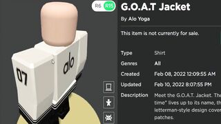 FREE ACCESSORY! HOW TO GET G.O.A.T Jacket! (Roblox Alo Yoga Sanctuary Event)