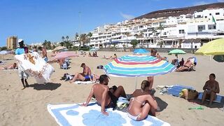 Canary Island Santa Cruz de Tenerife :: BEACH SPAIN Walk Tours 4K