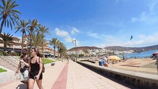 Canary Island Santa Cruz de Tenerife :: BEACH SPAIN Walk Tours 4K