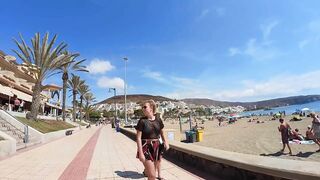 Canary Island Santa Cruz de Tenerife :: BEACH SPAIN Walk Tours 4K