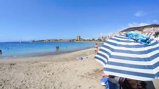 Canary Island Santa Cruz de Tenerife :: BEACH SPAIN Walk Tours 4K