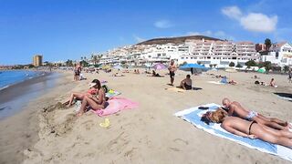 Canary Island Santa Cruz de Tenerife :: BEACH SPAIN Walk Tours 4K