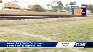 Woman, baby escape vehicle moments before Brightline train collision in Delray Beach