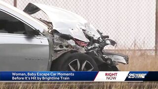 Woman, baby escape vehicle moments before Brightline train collision in Delray Beach