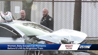 Woman, baby escape vehicle moments before Brightline train collision in Delray Beach