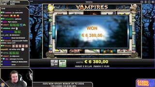 VAMPIRES★ AWESOME BONUS WIN ★ VIHISLOTS TWITCH STREAM