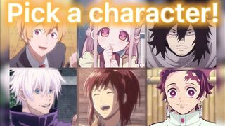 PICK AN ANIME CHARACTER! YOUR ANIME CITY