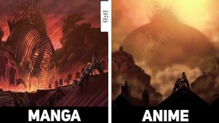 Manga VS Anime - The Rumbling - Attack On Titan Season 4 Part 2 Episode 4 & 5