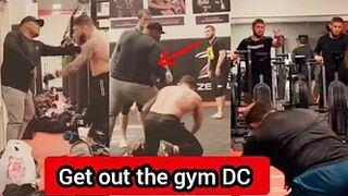 khabib Nurmagomedov coaching while Funny Daniel Cormier gets kicked out from the gym