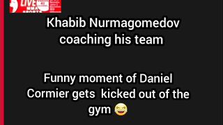 khabib Nurmagomedov coaching while Funny Daniel Cormier gets kicked out from the gym