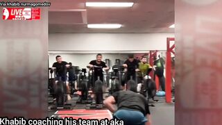 khabib Nurmagomedov coaching while Funny Daniel Cormier gets kicked out from the gym