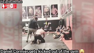 khabib Nurmagomedov coaching while Funny Daniel Cormier gets kicked out from the gym