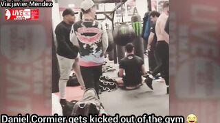 khabib Nurmagomedov coaching while Funny Daniel Cormier gets kicked out from the gym