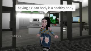 When your daughter hates to take a bath???? (Roblox Meme)