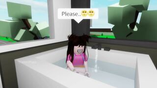 When your daughter hates to take a bath???? (Roblox Meme)