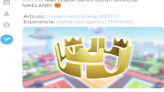 ¡ASI CONSEGUIREMOS CORONA DE NIKE GRATIS EN ROBLOX! (LEBRON JAMES X NIKE) ????