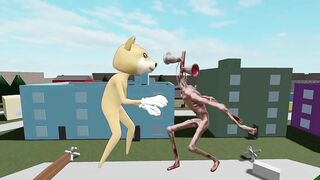 DOGE ROBLOX VS Siren Head , Cartoon Cat , Cartoon Dog