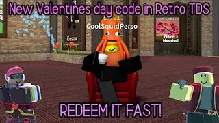 New Valentines day code in Retro TDS! | Roblox